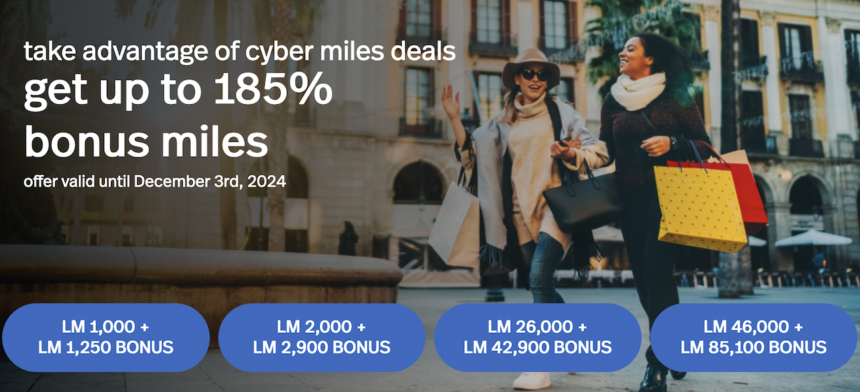 Avianca LifeMiles Cyber Day: Up To 185% Buy Miles Bonus Through December 3, 2024