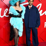 Fashion Bomb Couple: Rihanna Attended the 2024 Fashion Awards with A$AP Rocky in a Turquoise Christian Lacroix FW02 Look with YSL Heels, and a Tyler Ellis Clutch