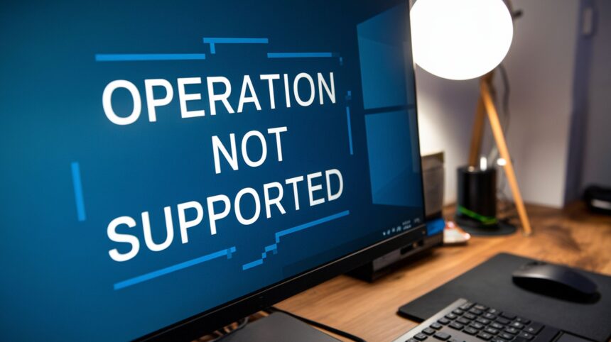 How to resolve the Windows 11 “Operation not supported” error?