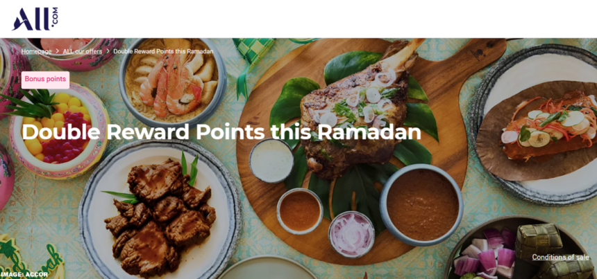 Accor ALL Asia 2X Points For Dining March 1 – April 30, 2025