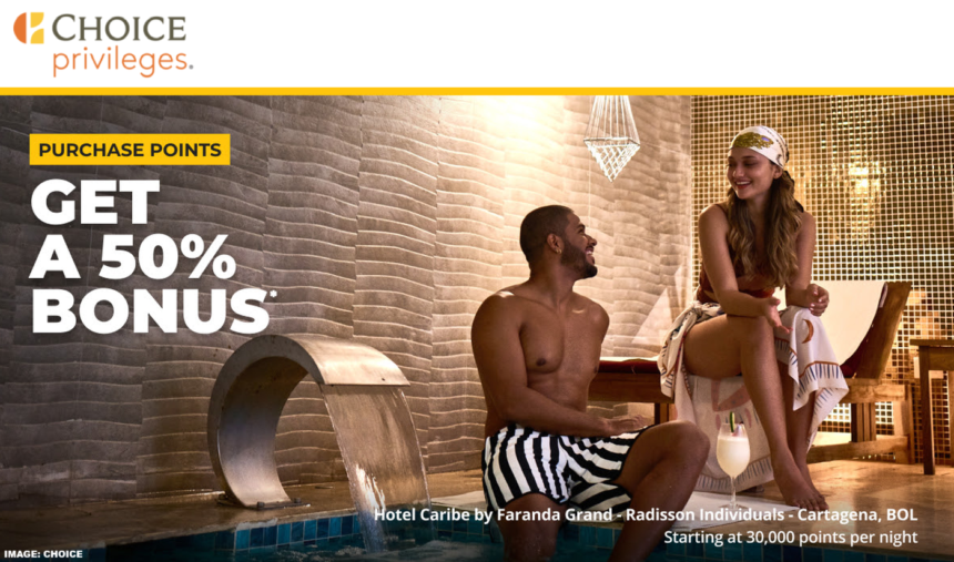 Choice Privileges Buy Points 50% Bonus Through April 8, 2025