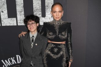 Jennifer Lopez Attends Othello Broadway Opening with Child Emme Wearing Zuhair Murad Couture Fall 2024 Top and Skirt Set