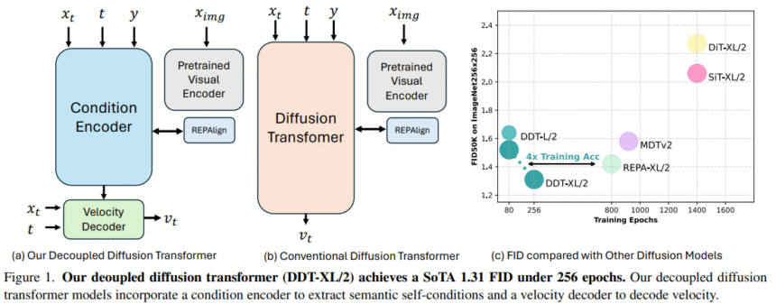 Decoupled Diffusion Transformers: Accelerating High-Fidelity Image Generation via Semantic-Detail Separation and Encoder Sharing