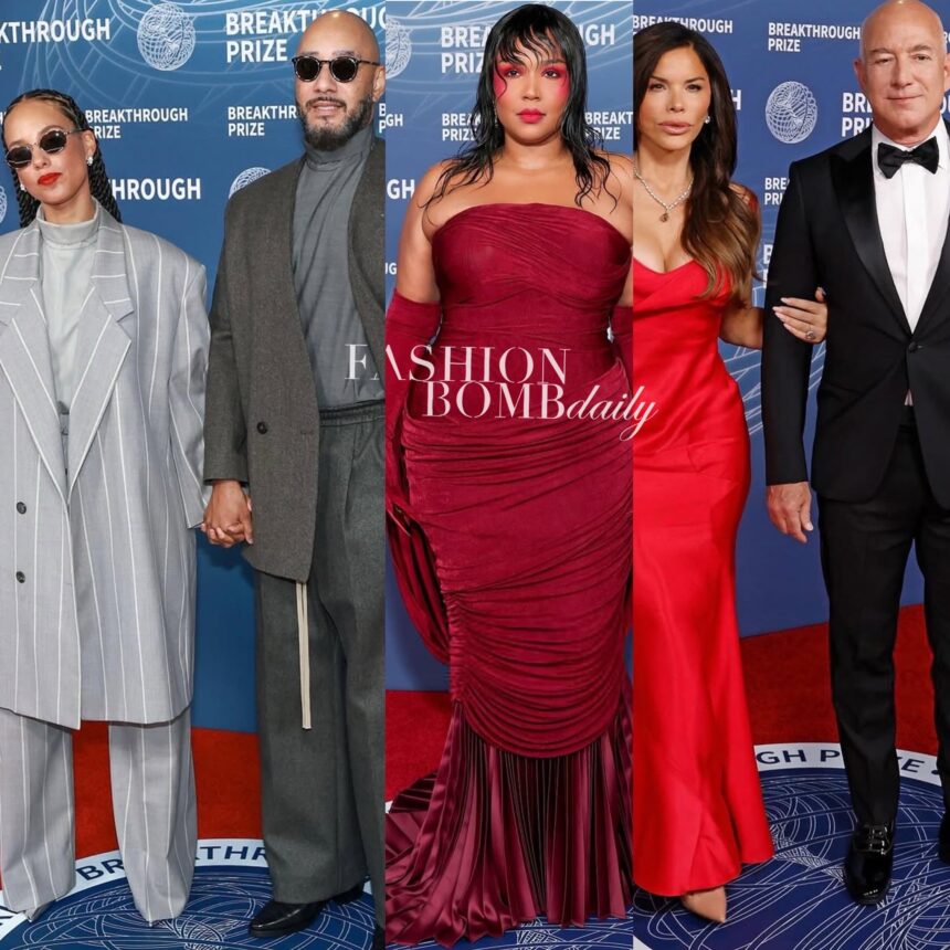 On the Scene: The Breakthrough Prize Featuring Alicia Keys & Swizz Beatz in Fear of God Suits, Lizzo in Wine Robert Wun, Lauren Sanchez in Red John Galliano, and more!