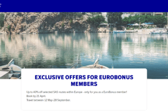 SAS Up To 40% Off Summer Sale For EuroBonus Members May 12 – September 28, 2025 (Book By April 21)