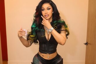 You Ask, We Answer! Cardi B Attended the Vybez Kartel Concert in a Black Leather Jagne Set with Custom Y/Project Boots