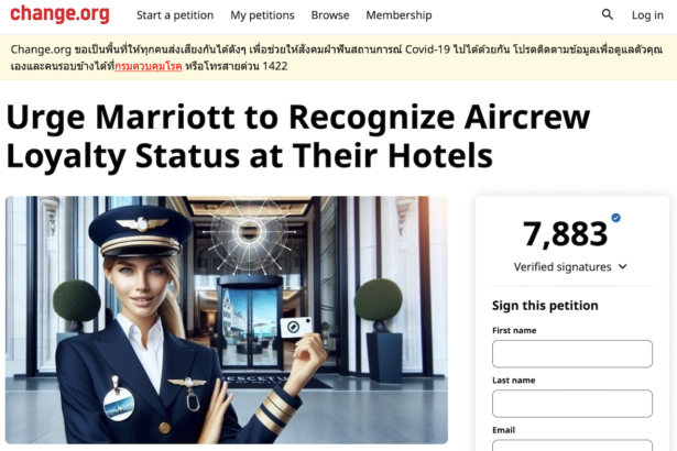 Airline Crew Petition Is Asking Marriott To Honor Elite Status On Duty Stays