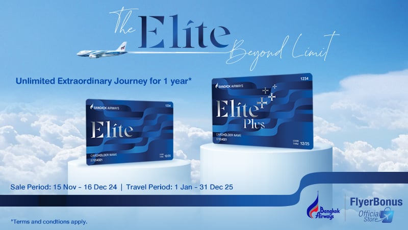 Bangkok Airways Brings Back Elite/Elite Plus Card For Unlimited Flights Throughout 2025