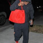 Fashion Bomb Mens: A$AP Rocky Stepped Out Wearing a New Bottega Winter ’24 Large Intrecciato Andiamo Bag