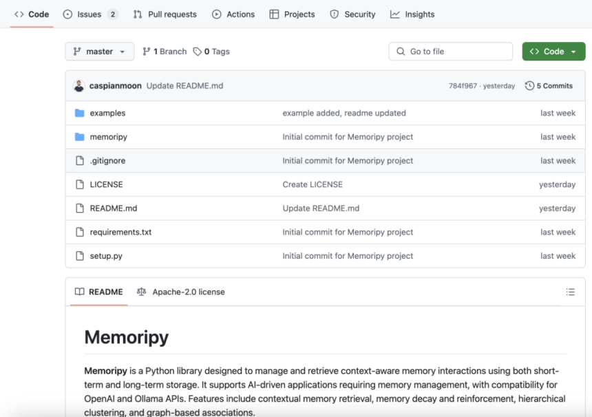 Meet Memoripy: A Python Library that Brings Real Memory Capabilities to AI Applications