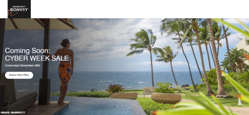 PREVIEW: Mariott Cyber Sale 2024 For Stays December 1 – January 20, 2025 (Book Nov 26 – Dec 3)