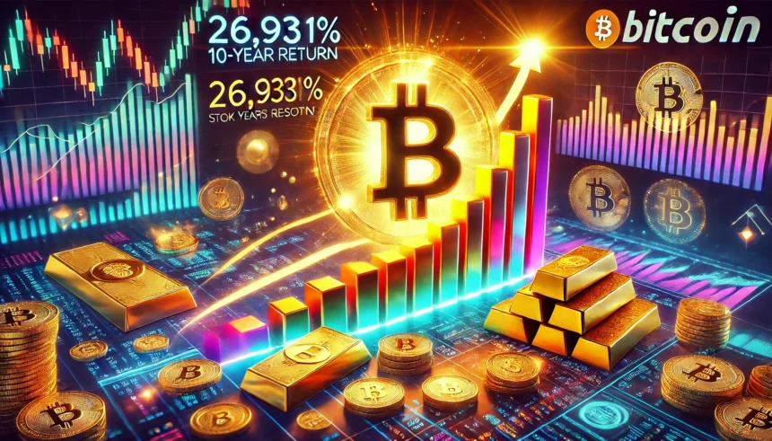 Bitcoin’s 26,931% 10-Year Return Crushes Stocks and Gold, New Analysis Shows