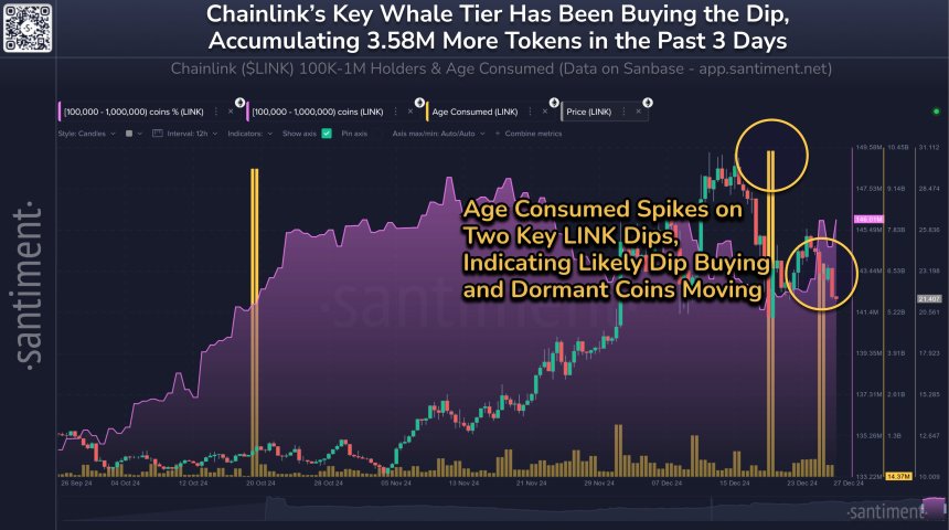 Chainlink Whales Accumulate $77 Million LINK Amid Price Correction – Details