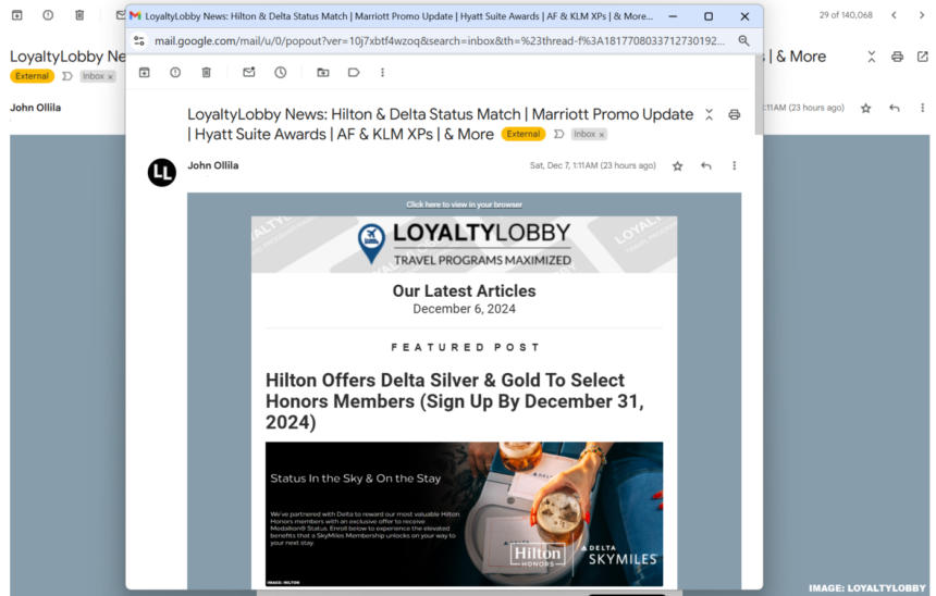 LoyaltyLobby Daily Email Newsletter Update