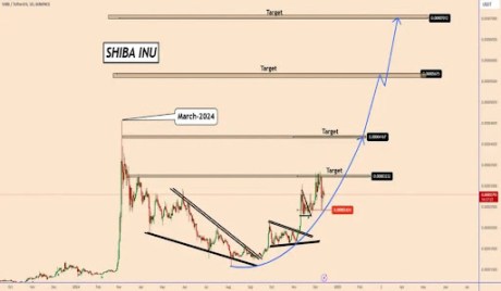 Shiba Inu Price Ready For 130% Surge With Bullish Patterns Marked By Higher Highs