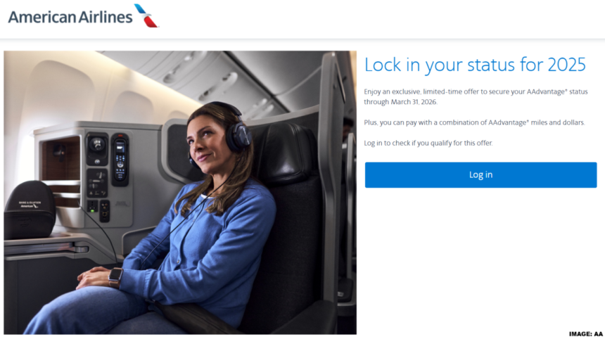 American Airlines Lock & Boost Your AAdvantage Status Through March 31, 2026