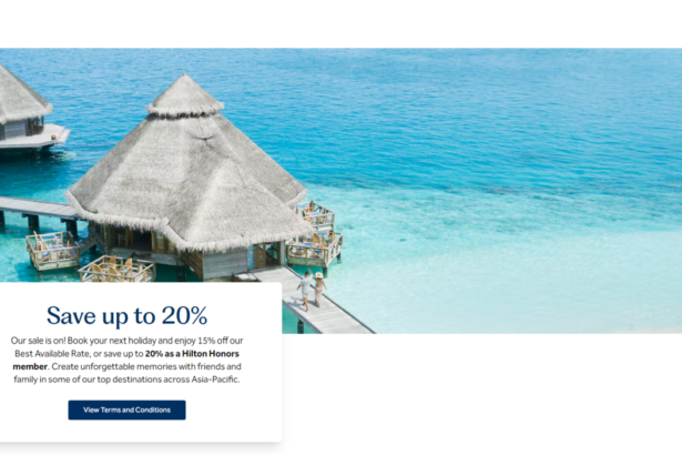 Hilton Asia-Pacific Up To 20% Off Sale – Book By March 16, 2025