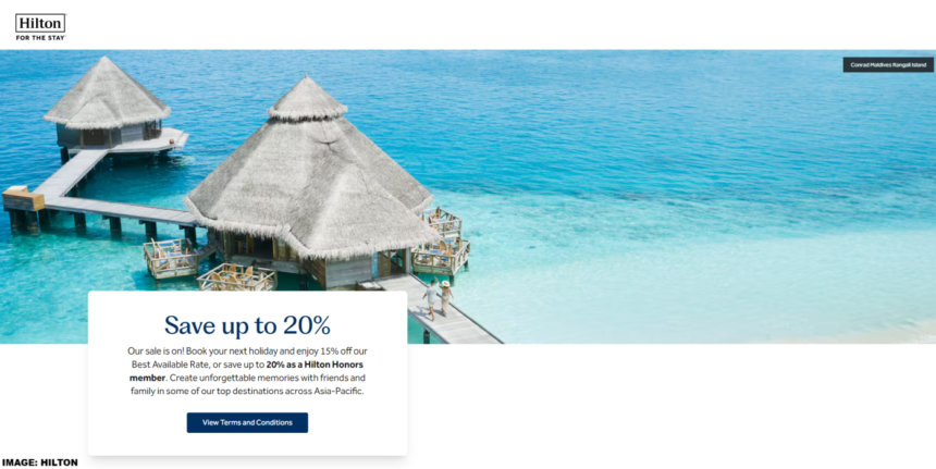 Hilton Asia-Pacific Up To 20% Off Sale – Book By March 16, 2025