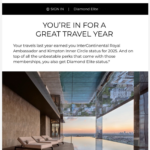 IHG InterContinental Royal Ambassador Welcome Emails For 2025 Have Gone Out