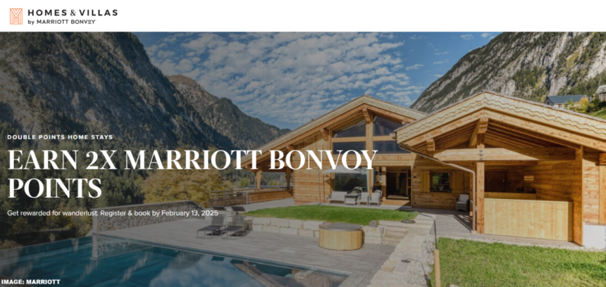 Marriott Bonvoy Homes & Villas Double Points Through December 30, 2024 (Book By February 13)