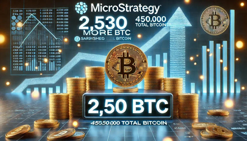 MicroStrategy Accumulates 2,530 More BTC, Crosses 450,000 Bitcoin Mark