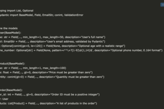 A Step-by-Step Tutorial on Robustly Validating and Structuring User, Product, and Order Data with Pydantic in Python