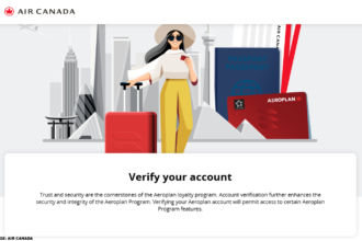 Air Canada Aeroplan Account & Identity Verification Process