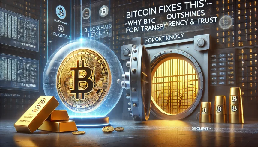 Bitcoin Fixes This’—Why BTC Outshines Fort Knox Gold in Transparency & Trust