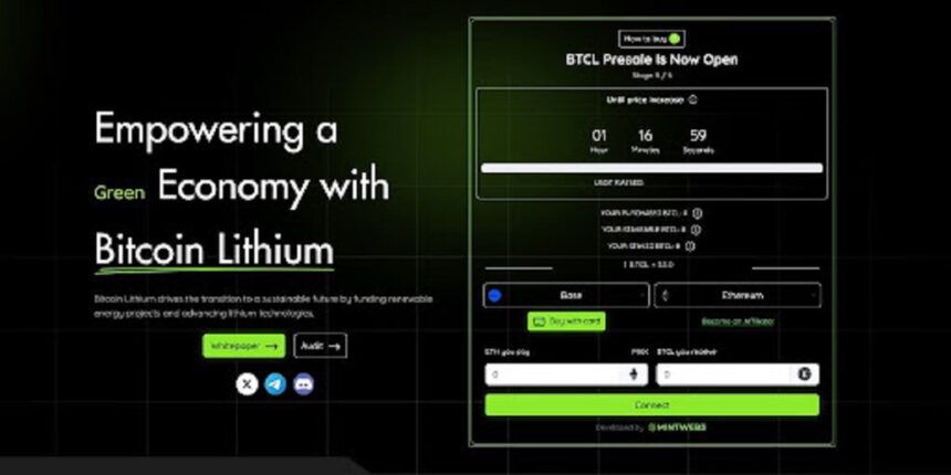 Bitcoin Lithium Is Gaining Traction — Hitting The $1 Million Mark In The Second Round Of Presale!