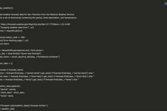 Building an Interactive Weather Data Scraper in Google Colab: A Code Guide to Extract, Display, and Download Live Forecast Data Using Python, BeautifulSoup, Requests, Pandas, and Ipywidgets