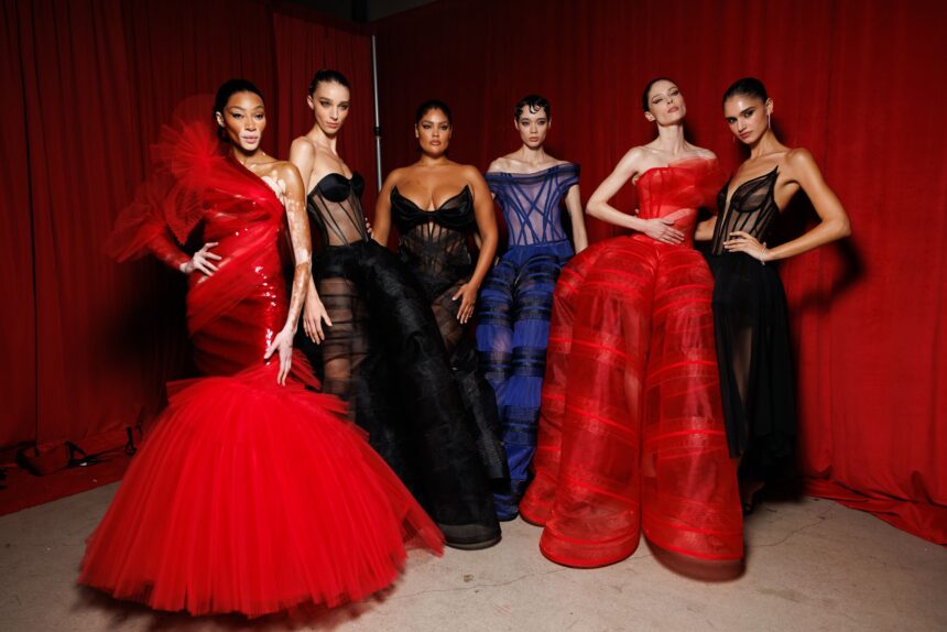 Christian Siriano Fall/Winter 2025 Collection Draws Inspiration from the Auto Industry with Metallic Palettes, and Tactile Fabrics