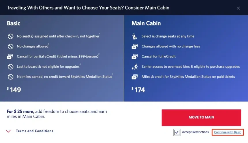 How You Can Still Pick a Seat with a Delta Basic Economy Fare