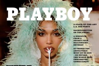 Lori Harvey Poses for the Cover of Playboy Magazine in a Mint Green Feather Coat and Silver Embellished Bikini + More!