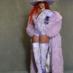 Mary J Blige Opens Her Tour “For My Fans” in Custom Purple Walter Collection, Angel Brinks, and a Lilac Mongolian Coat from FGM Bespoke