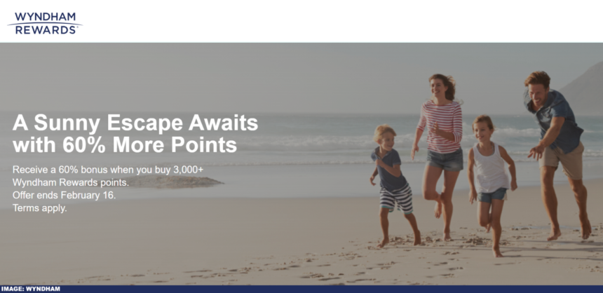 Wyndham Rewards Buy Points Up To 60% Bonus Through February 16, 2025