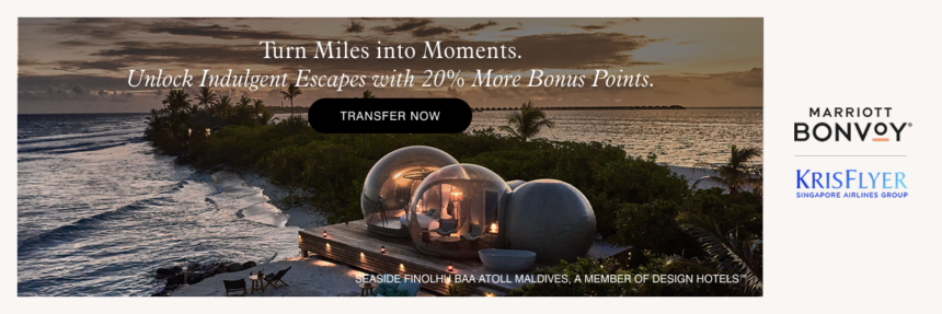 Last Call: 20% Bonus Marriott On Bonvoy Points For Converting KrisFlyer Miles Through March 31, 2025