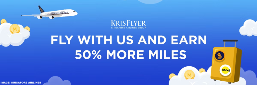 Singapore Airlines KrisFlyer 50% Bonus Miles For Travel April 1 – October 31, 2025