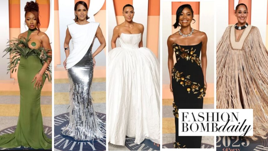 Vanity Fair Oscar After-Party 2025: Megan Thee Stallion Looks Sizzling Hot in a Custom Green Feather Gown , Halle Berry Stuns in a Silver Georges Chakra Dress , Kim Kardashian Looks Like a Princess in a White Balenciaga Gown + More!