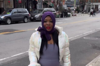 Onijah Robinson Was Spotted in a Purple Savage X Fenty Set with a White Sequins Jacket and Christian Dior Boots